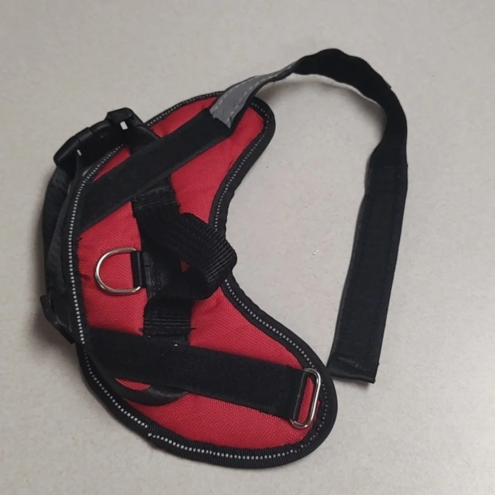 Dog Red And Black Harness